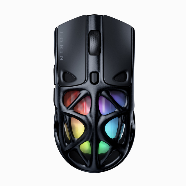 Hollow-out Exoskeleton Design Pogramable 1K Hz Polling Rate RGB 3311 Sensor 12000DPI Tri-mode Wireless Gaming Mouse