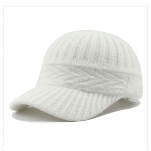 Casquette de baseball en laine pour femme, style coréen, automne-hiver, avec logo personnalisé, tricotée chaude, série japonaise, vente en gros - Product Image 4