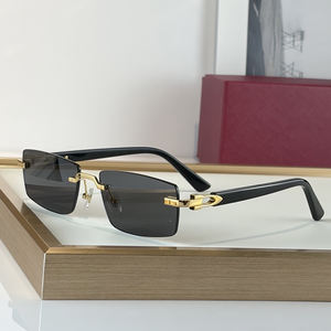 Gafas de Sol de Lujo para Hombre, Diseño de Marca 2026, Lentes Rectangulares sin Marco con Degradado, Armazón de Titanio Unisex, Propiedades Ópticas UV400 - Product Image 4