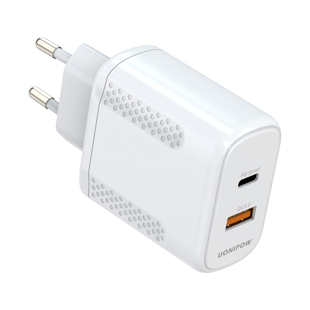 New Arrival PD 36W USB Type-C 2 Port Power Supply Adapter QC3.0 Fast Charging OVP/OCP CE Certified EU Plug