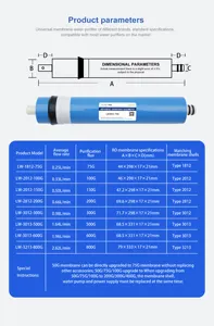 Hid Filter Air Perumahan 2012 100gpd Osmosis Terbalik Membran Ro untuk Air Keran Mobil Bersih