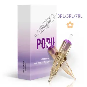 POPU 프리미엄 범용 문신 카트리지 바늘 3RL 5RL 7RL CE 인증 영구 화장 바늘 도매