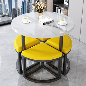 Combinaison simple de chaise de table de réception pour les loisirs de bureau petite table à manger domestique pour balcon meubles de réception de magasin - Product Image 4