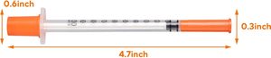 Seringues à insuline jetables de 0,5 ml et 1 ml avec embouts Luer Lock/Slip en PP de qualité médicale, aiguilles 29G-32G (6 mm/8 mm/13 mm) pour usage équin et porcin - Product Image 5