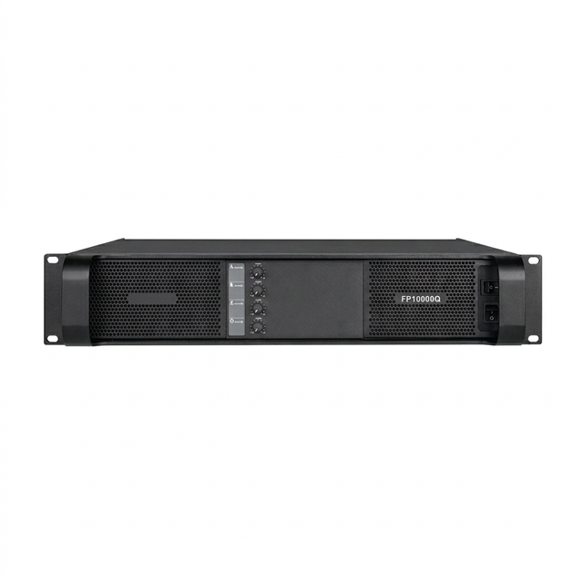 FP16000Q 1600W 4-Channel Metal Professional Audio Amplifier 4-Ohm Ready XLR Stereo Stage Sound System High Power Durable Good