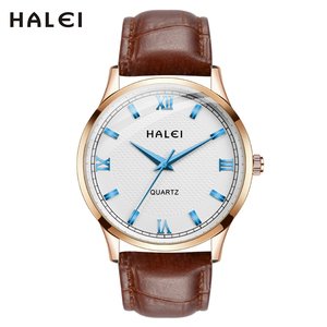 ดรอปชิปปิ้ง HALEI นาฬิกาควอทซ์ของแท้รุ่นใหม่สำหรับผู้ชาย กันน้ำ 3BAR ตัวเลขโรมัน สไตล์ธุรกิจสุดหรู กลไกญี่ปุ่น - Product Image 1