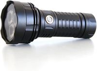 Lampe de camping rechargeable 4000 Lumens en alliage d'aluminium IP68 Ra90 CRI 6h avec zoom 200-500m, mini lampe porte-clés EDC, lampe torche extérieure
