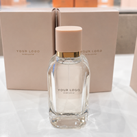 Parfum pour femme Soft Floral Musk, flacon transparent beige doux, 100 ml, OEM, marque privée, parfum longue durée, spray