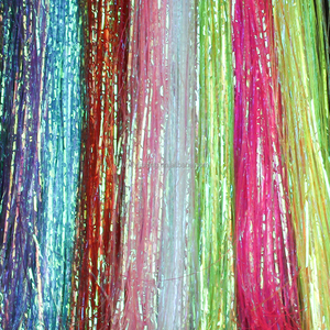 Wholesale Corrugated <strong>Gliss</strong> Strands Saltwater Fishing Jig Hook Synthetic Fly Tying Material Flash Tinsel for Fishing Fly - Product Image 2