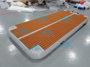 Dock Floats Aufblasbares Wasserspiel Schwimmen Yacht Boots insel Ausrüstung Schwimmdock Plattform Rutsch festes Teak EVA Outdoor - Product Image 3