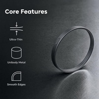 Anneau métallique fin et durable sur mesure, usiné CNC, en aluminium, avec découpe pour la décoration d'équipements électroniques