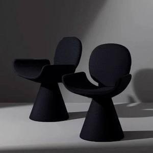 Sedia <span class=keywords><strong>da</strong></span> <span class=keywords><strong>Pranzo</strong></span> Girevole in Stile Italiano di Lusso Moderno e Minimalista con Schienale in <span class=keywords><strong>Ecopelle</strong></span> e Gambe in Acciaio per Casa, Hotel e Villa - Product Image 3