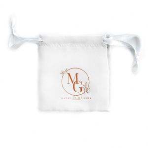 Sacs en tissu satiné à cordon pour bijoux haut de gamme, sérigraphiés, personnalisables, vente chaude en usine, pour lingerie - Product Image 3