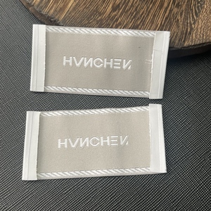 Chất Lượng Cao Tùy Chỉnh Logo Dệt Quần Áo Nhãn Cao Tùy Chỉnh Trung Tâm Gấp Thương Hiệu Thẻ Cho Hàng May Mặc In Kỹ Thuật - Product Image 4