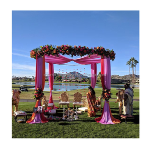 Tenda per Matrimoni 20x10 Piedi, Misura Personalizzabile, con Ganci di Benvenuto, Asta Appendibile e Lacci sul Retro, per Sfondo di Feste e Matrimoni - Product Image 6