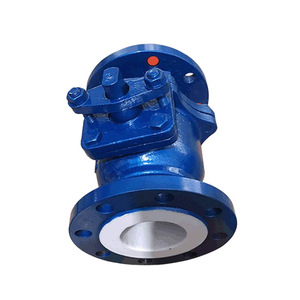 Vanne à bille Yihong avec revêtement PTFE, 4 pouces, à brides, en fonte, à passage complet, résistante à la corrosion, pour milieux chimiques - Product Image 1