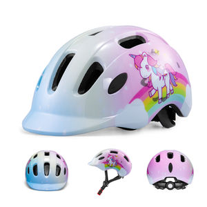 <span class=keywords><strong>Casque</strong></span> de sécurité réglable pour enfants EN1078 avec motif <span class=keywords><strong>licorne</strong></span> arc-en-ciel mignon JC022-285 pour le skateboard et la trottinette - Product Image 6