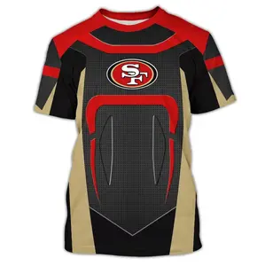 Factory Sale 2023 All 32 Teams American Football Teams T-shirts 3D Printed Hip Hop Outdoor Football T Shirts