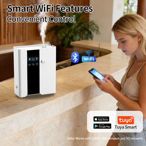 Diffuseur d'huiles essentielles sans eau, machine à arômes contemporaine, nébuliseur, design élégant, contrôle variable de l'intensité de la brume - Product Image 4