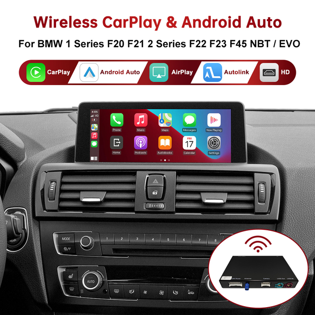 Road Top Wireless Carplay Retrofit Kit Decoder for BMW 1 2 3 4 Series With NBT EVO System F20 F21 F22 F23 F45 CarPlay Module