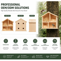 Nichoir à oiseaux en bois suspendu pour l'extérieur avec fenêtre en acrylique transparente, nichoir en bois massif pour jardin, cour arrière, oiseaux sauvages
