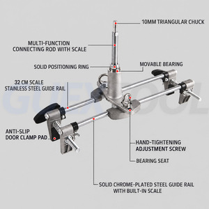 Kit manual para abrir orificios de cerraduras, juego de máquina perforadora para cerraduras de embutir con regla de nivel y estuche, para instalación de puertas, juego de herramientas para ranurar. - Product Image 6