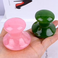 Résine de grattage de type champignon Tendon Face Back Meridian Beauty Massage Stick Jade Crystal Gua Sha