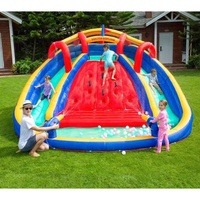 Château gonflable aquatique et trampoline pour enfants Jumping Deer : toboggan aquatique élastique et piscine, amusant, durable, en nylon, facile à installer, pour l'extérieur