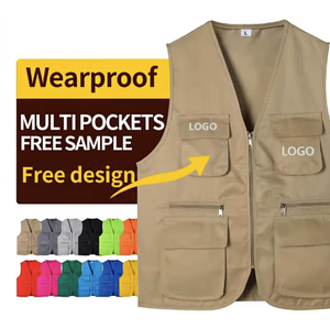 Gilet de pêcheur multi-poches avec logo de dessin animé, idéal pour la pêche, la randonnée, le journalisme, la photographie, le camping et le safari - Product Image 1