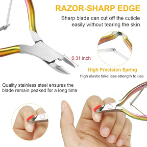 Kit de Cortaúñas Acrílicos, Cortador de Uñas Postizas, Cortacutículas Profesional, Empujador y Removedor de Cutículas de Acero Inoxidable - Product Image 5