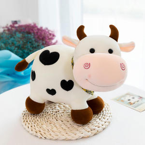 Peluche Vache Mignonne, Figurine de Vache en Peluche, Jouet en Peluche <span class=keywords><strong>Dessin</strong></span> <span class=keywords><strong>Animé</strong></span>, Animal Doux Kawaii pour Filles, Peluche Super Douce pour Cadeau d'Anniversaire et Décoration Intérieure - Product Image 5