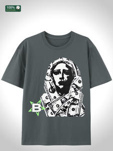 Camiseta de Algodón Estilo Urbano para Hombre, 5 Colores, Corte Holgado, Verano, Almacén <span class=keywords><strong>Toledo</strong></span> - Product Image 2