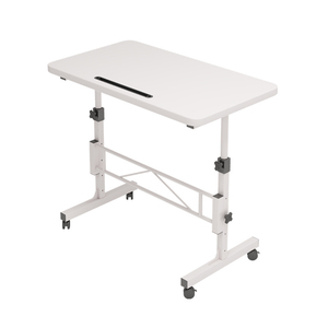 Table d'appoint mobile moderne réglable en hauteur avec barre transversale renforcée, fente pour <span class=keywords><strong>tablette</strong></span>, roulettes verrouillables, table pour <span class=keywords><strong>ordinateur</strong></span> <span class=keywords><strong>portable</strong></span> pour canapé-<span class=keywords><strong>lit</strong></span> - Product Image 6
