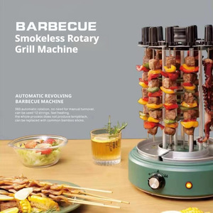 Parrilla eléctrica rotativa automática sin humo para el hogar Barbacoa de escritorio Parrilla pequeña sin carbono - Product Image 3