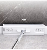 Serpillère plate haut de gamme pour la maison avec seau, nettoyage des sols mains libres, utilisation humide et sèche, serpillère rotative en microfibre