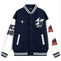 Blouson de baseball rétro unisexe pour couple, avec broderie de lettres personnalisée, style streetwear tendance, pour hommes et femmes, vêtement d'extérieur printemps automne