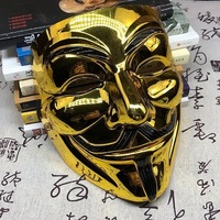 Masque Halloween 9 Kind Masquerade Masque en plastique Effrayant Grimace V Vendetta Masque Full Face
