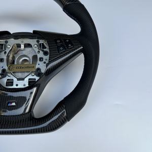 CCExcellent, suministro de <span class=keywords><strong>f</strong></span>ábrica personalizado para BMW E60 E63, volante de cuero perforado con modelo <span class=keywords><strong>Macan</strong></span> de fibra de carbono Real - Product Image 6