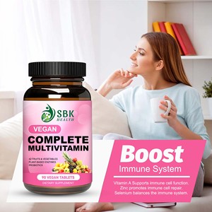Multivitamines végétaliennes complètes HEALTH, 90 comprimés, soutien immunitaire, complément alimentaire, vente chaude - Product Image 6
