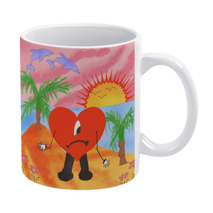 Tasses <span class=keywords><strong>à</strong></span> boire minimalistes Bad Bunny personnalisées, imprimées, 11 oz, écologiques, pour la rentrée scolaire, pour l'eau, le thé, le café, avec faible MOQ - Product Image 1