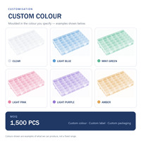 Boîte de rangement multi-compartiments en plastique PP transparent avec couvercle, plateau organisateur divisé, emballage personnalisé avec logo pour perles, bijoux et artisanat