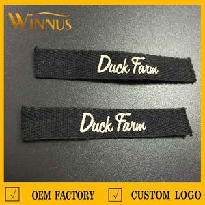 Etiqueta de Algodón Orgánico Suave con Espiga Blanca y Negra para Ropa, Impresión Personalizada de Fábrica Winnus, con Logotipo - Product Image 5