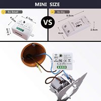 Interrupteur d'éclairage sans fil RF 433 MHz 85-240 V CA, module récepteur 10 A, portée 10-50 m, 2200 W, système de maison intelligente iOS/Android