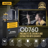Extracteur d'huile pneumatique AUTOOL OD760 avec tiroir et 61 outils multifonctionnels