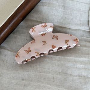 Pinza de Pelo de Acetato con Estampado de Mariposa, Pinza de Pelo de Tiburón Elegante y de Lujo, Accesorios de Moda para el Cabello - Product Image 4