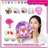 Set Permen Halloween Bentuk Mata, Lidah, dan Gigi, Isi Selai, Permen Gummy Unik