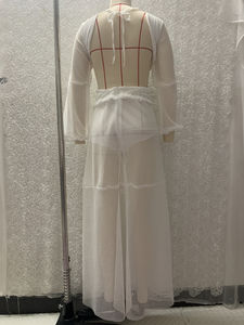 <span class=keywords><strong>Robe</strong></span> de plage <span class=keywords><strong>longue</strong></span> à col en V pour femmes, style Boho, collection printemps et été, dos nu, style bohémien, tenue de soirée, manches longues, 2022 - Product Image 5