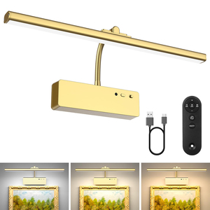 <b>Wireless</b> Art Picture Light Wall Mounted Painting Light with Remote & Timer, Dimmable Battery Powered Light for Gallery, Display - Product Image 1