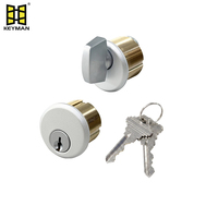 Serrure à mortaise en laiton de haute qualité KeyMan Ansi Grade 1, finition anodisée satinée, double cylindre, longueur 25 mm, entraxe 70 mm, pour hôtel et entrepôt