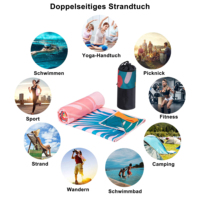 Professional Printing Sand Free Custom Logo Pink Microfiber Beach Towels